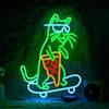 Maimeili Lampada decorativa dimmabile del segno del neon del gatto LED per le barre del soggiorno Barbieri Festa di matrimonio Sala da gioco Arte di Natale Decorazione murale Alimentata da USB