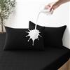 YSTELLAA Federe Cuscino Letto Impermeabili 50x80cm (Set di 2), Federe Copricuscini Letto Antigraffio, Federa da Cuscino Antiacaro, Chiusura a Busta, Ipoallergico Resistenti, Nero