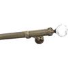 Sento Kit Bastone per Tende in metallo 25mm Ottone Antico Montaggio a Muro 200 cm (1x200cm) CARLA