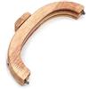POFET Manico decorativo Manici rotondi in legno per borse fatte a mano Maniglie per borsette Strumento di sostituzione Accessorio fatto a mano fai-da-te con chiusura all'orecchio - Colore legno
