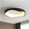 meibeileil Plafoniera Led Moderna,D42Cm 3000K Led Plafoniera Soffitto Semplice Nero,Protezione Agli Occhi,Plafoniere A Soffitto Per Soggiorno,Camera Da Letto,Cucina,Salotto,Corridoio(Luce Calda)