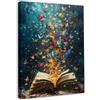 Dazzlewall Incorniciato Colorato Farfalla Libro Arte della Parete, Poster della Biblioteca Estetica Vintage per La Decorazione Del Soggiorno della Sala di Lettura 12x16 pollice