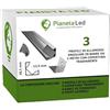 Pianeta Led PROFILI IN ALLUMINIO 45° 6063 TL1919 IN BARRE DA 2 MT PER STRISCE A LED CON COVER OPACA O TRASPARENTE E TAPPI E GANCI DI MONTAGGIO INCLUSI (2 BARRE DA 2 MT, COVER TRASPARENTE)