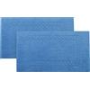 ZOLLNER 2 tappetini da bagno - morbidi e assorbenti zerbini da doccia - lavabili a 95°C - cotone - 50x70 cm - blu