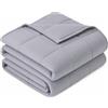 Sivio Coperta per Adulti 7 kg, Traspirante, Materiale Morbido con Perle di Vetro, per Tutte le Stagioni, Divano Letto, 120 x 180 cm, Grigio