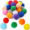 Pllieay 30 pezzi 6CM Pon Pons assortiti molto grandi Arti e mestieri per decorazioni artigianali creative fai-da-te, Palline Feltro Colorate per Bricolage e Forniture per Hobby