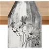 Miuyunya Runner da Tavola Moderno Grigio Primavera Floreale 40 x 140 Runner Tavola Termoisolante Estate Lavabile Tavoli Centro Tovaglia Decorazioni per Matrimonio Caffè Armadietto Mobili Soggiorno