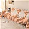VanderHOME Copridivano Super Soffice, Copridivano 3 posti, Plaid divano Decorativa a Motivo Artistico con Frangia per Divano/Letto/Esterno 180 * 200cm-Arancione