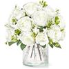 ASTNIC Peonie, fiori finti, 2 mazzi bouquet di peonia artificiali, artificiale finti fiore di seta mazzi, fiori finti da esterno piante per casa, cimitero, interno, matrimoni decorazioni