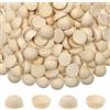 TOAOB THE ONE AND ONLY BABY TOAOB 100 Pezzi Mezza Palline in Legno Naturale Mezze Sfere Metà Perline 20mm Senza Foro Perle per Natalizi Decorazioni e Feste Progetti Fai da Te