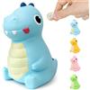 LEcylankEr Salvadanaio Dinosauro Bambini Contamonete Regalo di Compleanno per Ragazza Ragazzo Materiale in PVC di Sicurezza Buono per Decorazione, Diocattolo, Regalo (Blu)