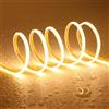 TOPAI Striscia LED COB 24V Bianco Freddo Ultra Sottile 5mm Impermeabile | 5 Metri400LED/m CRI>90, Autoadesiva, Flessibile Tagliabile, per Cucina, Soggiorno, IP65 Esterno