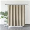 Xlabor X-Labor - Tenda per doccia o vasca da bagno, in lino, 240 x 200 cm, tessuto impermeabile, antimuffa, con 12 anelli, lavabile, 240 x 200 cm, colore marrone chiaro (Coffee)