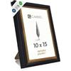 CABBEL Cornice Foto Barocca Nero-Oro 10x15 cm AVI - Cornice Vintage in Stile Antico con Decorazioni Ornamentali, Cornice Elegante per Foto e Poster da Parete o Scrivania