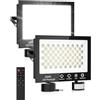 Litglobe Faretto LED da Esterno 200W 20000LM Con Sensore di Movimento e Telecomando, 6500K Bianco Freddo, IP66 Impermeabile per Patio, Giardino, Garage