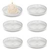 QINGYIWL 6 Pezzi Portacandele Vetro, 8 cm Porta Candele, Rotondi Trasparenti Portacandele per Matrimoni, Spa, Feste, Natale e Decorazioni per la Casa