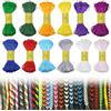 Vylro 12 Pezzi 18m x 1,5 mm Fili di Cotone Colorati per Braccialetti | Filo Braccialetti Fai Da Te Cordoncino, Fili Cotone per Braccialettis, Filis Colorati per Braccialettis, Treccine Capelli
