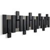 FLEXISTYLE Appendiabiti da Parete in Legno di Quercia, Pannelli Neri Moderni, 80 cm Nero
