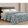 Riad Arredo Trapuntino Piazza e Mezzo Primaverile Estivo Morbida Microfibra 210x250 cm - Copriletto Trapuntato Leggero Delicato Traspirante Anallergico - Palline Blue