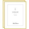 Veelot® 2x Cornici per Foto 40x50 cm,in Alluminio Metallo dorato,con Passepartout 30x40 cm. Ideali per certificati e diplomi di grandi dimensioni. Solo montaggio a parete.