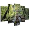 Cuadros B&D XXL - Quadro 200x100 cm 5 Pezzi - Stampa su Tela Strutturata XXL Grande - Quadri Moderni Componibili Camera da Letto Matrimoniale - Stampe da Parete Arte - Buddha 030213-31
