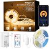 PAUTIX WiFi Striscia LED COB IP65 Impermeabile 5M Bianco Caldo 2700K,24V Regolabile Smart LED Strip Lights Compatibile con Alexa/Tuya per Illuminazione domestica(Alimentatore/Dimmer Non Impermeabili)