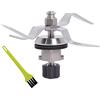Poweka Lama di Ricambio in Acciaio Inox Compatibile con Silver-Crest Monsieur Cuisine Connect Robot da Cucina con Guarnizione e Spazzola per Pulizia