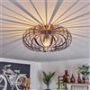 hofstein Plafoniera Oravi lampada da soffitto moderna in metallo color rame/nero, lampada dal design moderno con effetto luce, ø40 cm, 1 luce, 1 x E27, senza lampadina/e