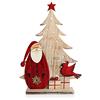 com-four® Decorazione Natalizia con Babbo Natale in Legno Laccato - Decorazione Natalizia Premium da appoggiare, per tavola e Altro