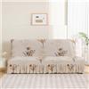 LJQAIZYL Copri Divano Letto con Gonna A Balze 2/3/1 Posti Fantasia Copridivano Senza Bracciolo Pieghevole Fodera per Elastici Futon Lavabile Copertura per Divano Letto AntiGraffio Gatto (150-190cm,G)