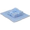 Casatessile Lavette Colorate Set 6 Pezzi 30x30 cm Lavette Bagno 30x30 per Neonato o Ospiti - Azzurro