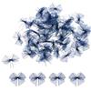 QUARKZMAN 50Pz Mini Fiocco di Nastro di Chiffon 1 Fiocchi Nastro Raso Multicolori Fiocchetti Piccoli Tessuto per Decorazioni Regalo Festa Cucito DIY Artigianale Natalizi, Blu