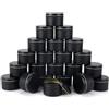 WOOLUCK 24 Pezzi Contenitori per Candele, 120ml Barattoli di Latta per Candele, Fai Da Te Barattoli per Candele con Coperchi, per la produzione di candele