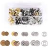 WYTNB 32 Paia Bottoni Magnetici Chiusure, 14mm/18mm Bottoni Mgnetici Metallico, Bottoni Calamita Circolare Fai da Te, 4 Colori Snap Magnetico per Borsa Portafogli Artigianato