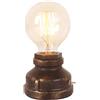 Generic Lampada da tavolo in metallo industriale Tubature dell'acqua lampade da tavolo Comodino Steampunk Ferro battuto Base Luci antichi for Comodino Camera Bar Cafe A Rust