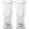 Koziol Superglas Club No. 10, 2 pezzi, 300 ml, bicchiere da birra in plastica cristallina, lussuoso, infrangibile, riutilizzabile, festa, campeggio, set da 2