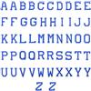 LUTER 52 Pezzi Ferro Su Patch Lettera Patch Appliques Alfabeto Cucire Su Appliques Con Patch di Riparazione Decorative Lettera A-Z Ricamato Per Cappelli Scarpe Borse (Blu)