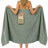 Twinzen Asciugamano Bagno Grande 100x200 cm - Telo Bagno e Telo Doccia Grande XXL in 100% Cotone, Assorbente e Morbido, Con Passante, Certificato OEKO-TEX, Verde salvia