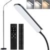 TRUMPETS Lampada da Terra LED Dimmerabile 18W 2200LM Piantana LED da Terra con Telecomando Magnetico, Regolazione lineare temperatura colore e luminosità, Timer 1H