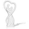 ARJDXDP Scultura Romantica in Ceramica Bianca, Statuette Decorative Casa, Soprammobili Moderni, Regalo Sposi, Arredo Moderno - Regalo Anniversario Matrimonio Figure