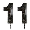 Cxryrzhe Candele a forma di numero 11, candele 3D per 11° compleanno, in cera di alta qualità e design con diamanti 3D, decorazioni per torte, decorazioni per feste, matrimoni, anniversari, celebrazioni