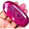 Gemscopious 709.80 CT Naturale Grande Rosso Rubino Certificato Earth-Mined Ovale Cut Loose