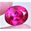 Gemscopious 22.70 CT Naturale Rodolite Granato Taglio Ovale Lampone Rosa Certificato Gemma