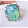 34.75 Ct Opale Di Fuoco Monarch Naturale Anello In Argento 925 Mis 8.5 US