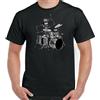Batterista T-Shirt Uomo Divertente Scheletro Drumming Teschio Bastone Drum Rock