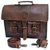 Fatto a mano Borsa Uomo Vintage In Vera Pelle Artigianale Marrone Messanger Laptop Mac