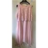 Freeman Abito Midaxi Con Corpino In Pizzo Rosa Pallido Taglia Plus UK 22