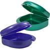 Dental Aesthetics 2 x Gum Shield Case - Scatola paradenti per fermi ortotesi, elettrodomestici, protesi e altro (viola e verde)