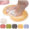 Kicikol Tappetino lavapiedi in silicone a mani libere, tappetino per doccia e tappetino per la schiena, con ventose antiscivolo (giallo)