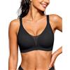 Bresdk Reggiseno Donna Senza Ferretto Taglie Jelly Bra Morbido Mesh Design Senza Cuciture Comfort Bralette per Comodo Traspirante Elastico V-Scollo Reggiseno (Nero, XXL)